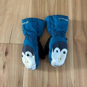 Burton Kids' Blue Penguin Mittens
